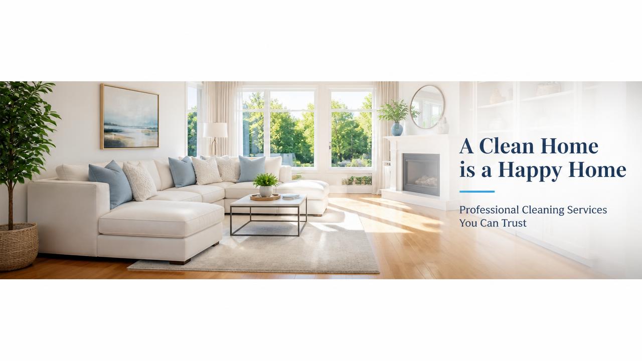 Bright, spotless modern living room after a SparkleClean service